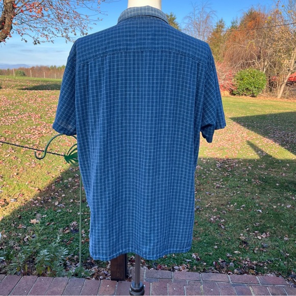 Patagonia w/Grey Checked S/S Button Down Two Pocket Shirt Men's Big and Tall XXL - Picture 9 of 10